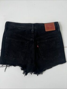 Levi's 501 Original Fit Black High-Rise Denim Cutoff Shorts